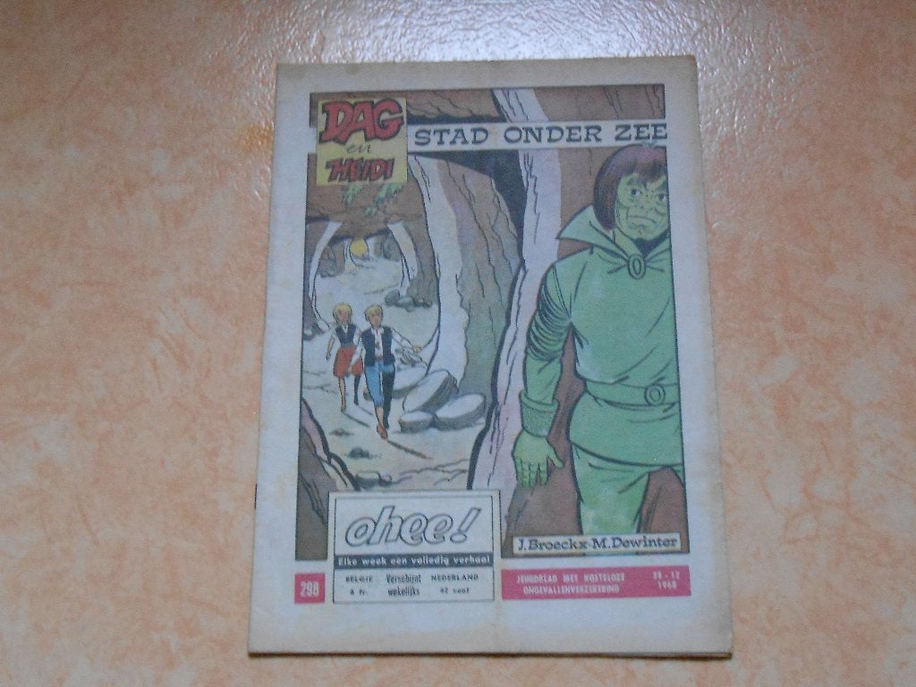 Ohee 298 Stad onder zee 1968., Eén stripboek, Ophalen of Verzenden, Zo goed als nieuw, Jeff Broeckx