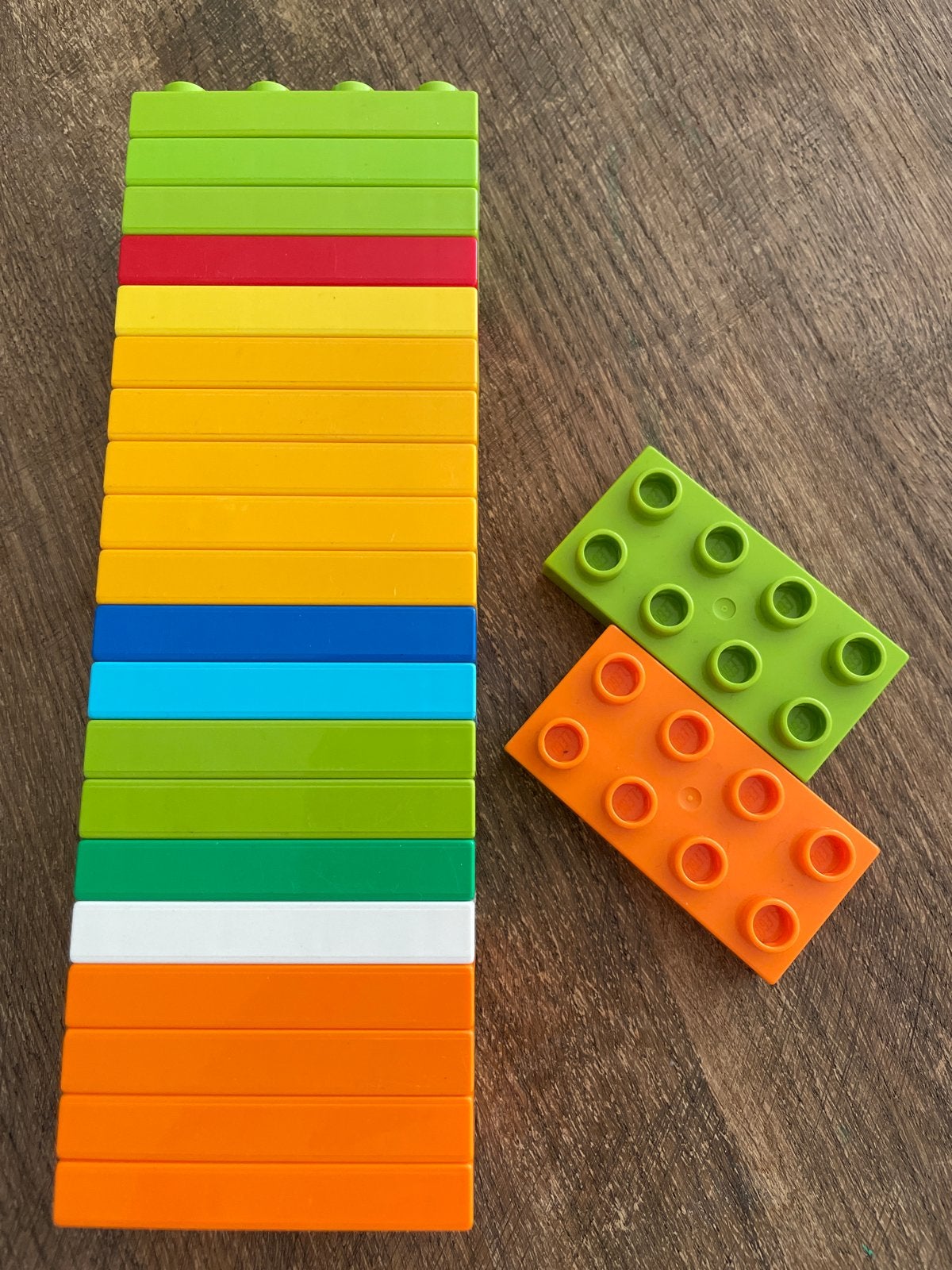 Gebruikte Lego Duplo blokken, diverse kleuren, 8 noppen, Verzenden, Gebruikt, Losse stenen, Duplo