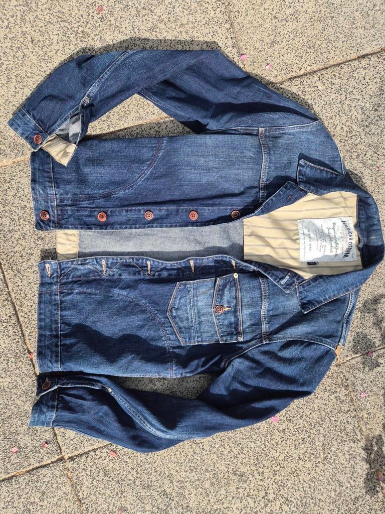Tommy Hilfiger Denim spijkerjack - Maat XL, Kleding | Heren, Jassen | Zomer, Zo goed als nieuw, Maat 48/50 (M), Blauw, Ophalen of Verzenden