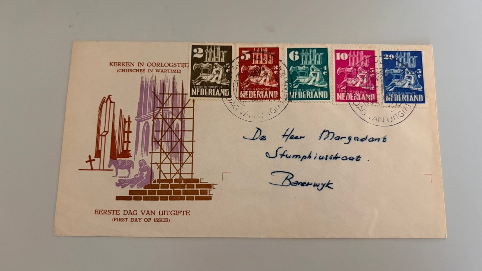 Eerste dag envelop FDC E2, Ophalen