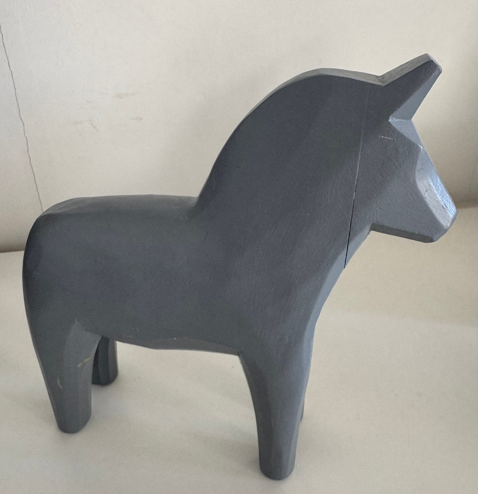 Vintage IKEA Finansiell Dala Paard XL 27 cmHout grijs, Ophalen of Verzenden, Gebruikt