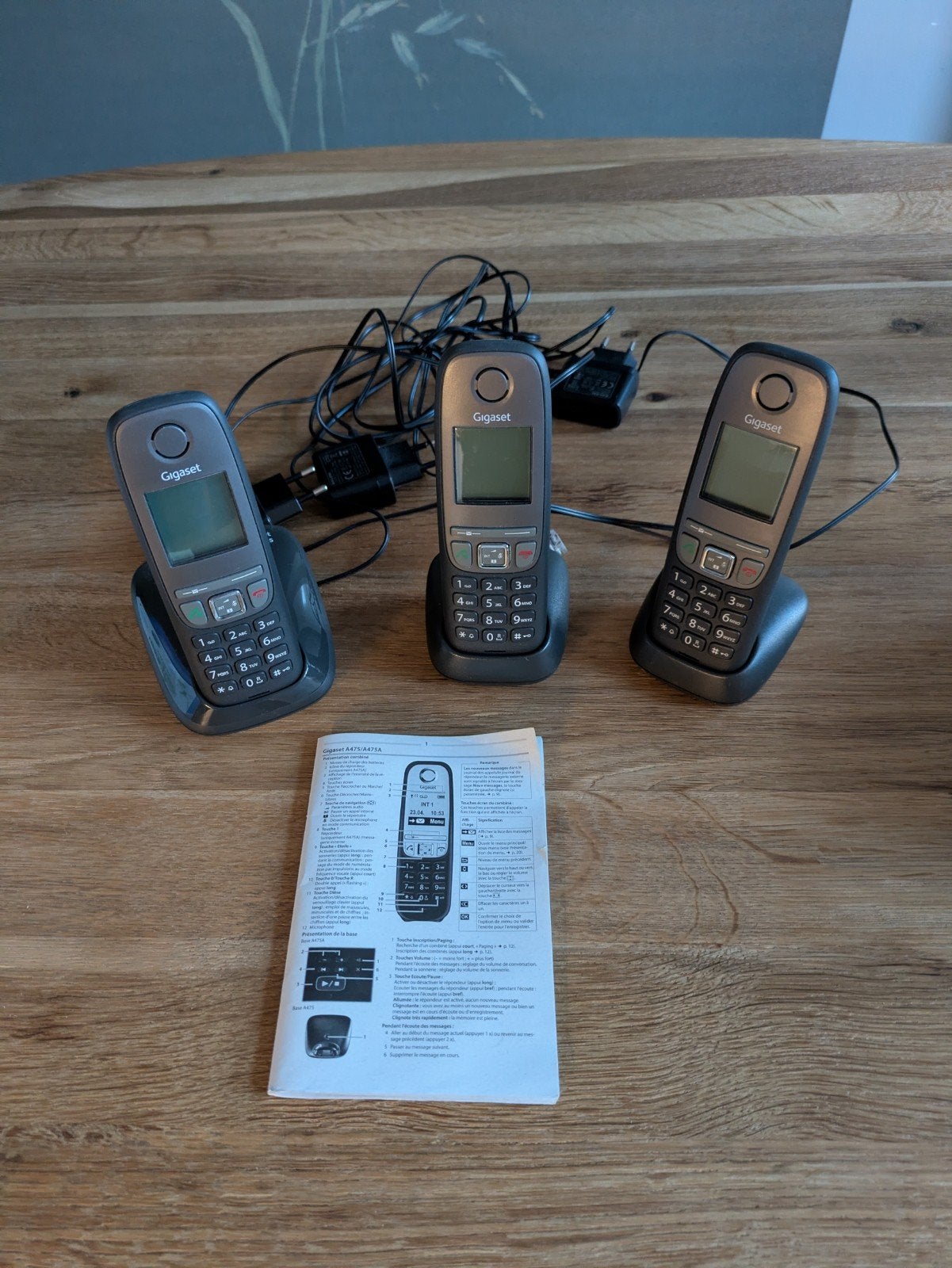 Gigaset trio A475 vaste draadloze telefoon, Ophalen of Verzenden, Gebruikt, 3 handsets