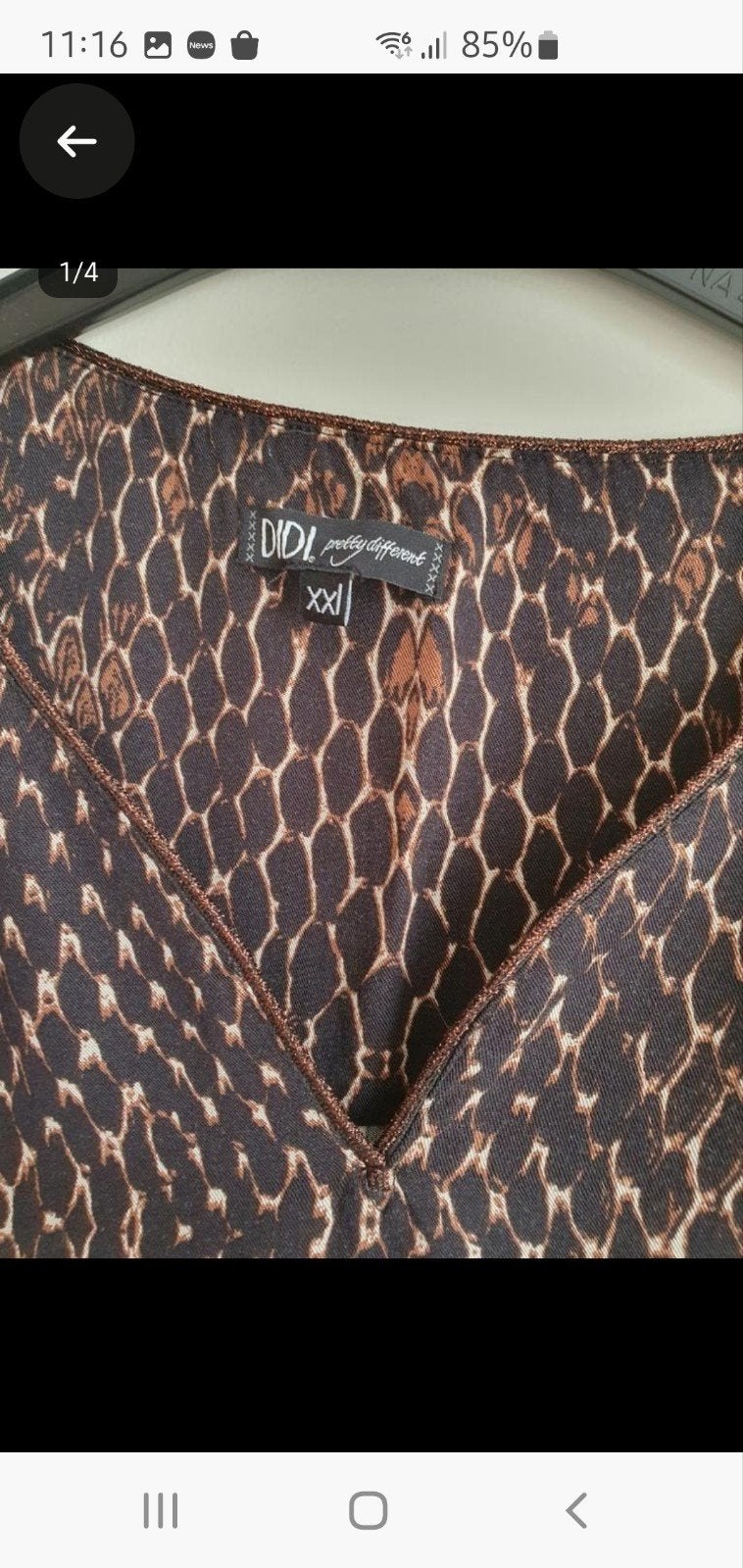 Didi tuniek/jurk xxl, Kleding | Dames, Ophalen of Verzenden, Zo goed als nieuw, Bruin, Jurk