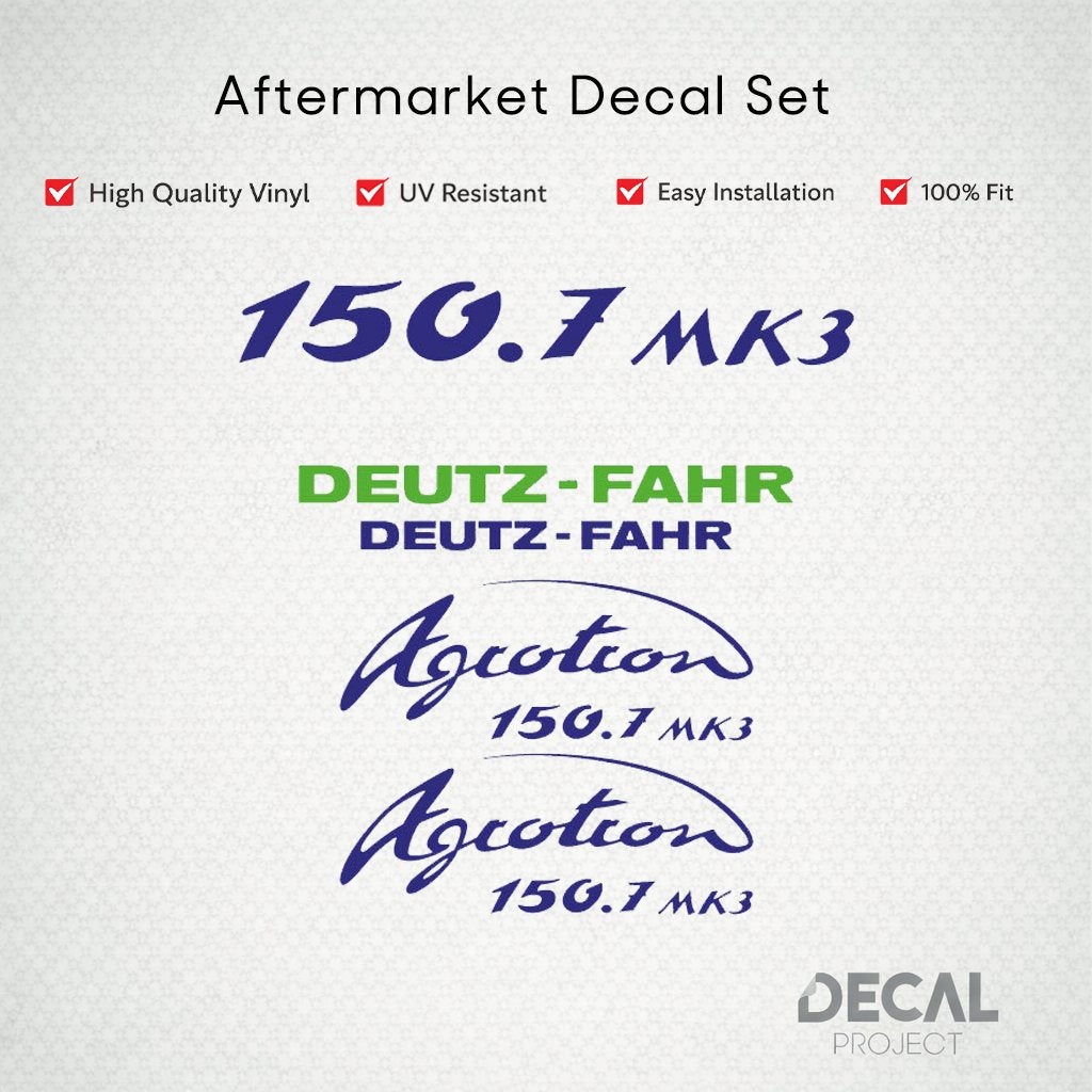 Vervangende Stickers Deutz Agrotron 150-175, Verzenden
