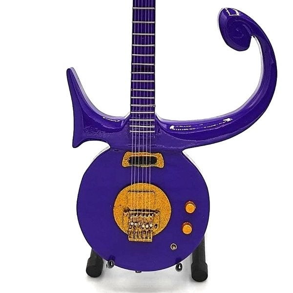 Prince purple symbol miniatuur gitaar 25cm mini guitar deco, Info@deconoord.nl, Deco Noord, Nieuw, Ophalen of Verzenden