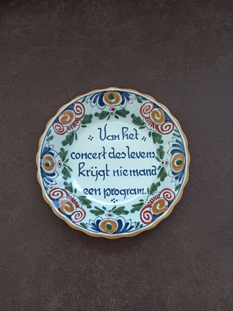 Workum spreuk wandbordje / schaaltje, Antiek en Kunst, Verzenden