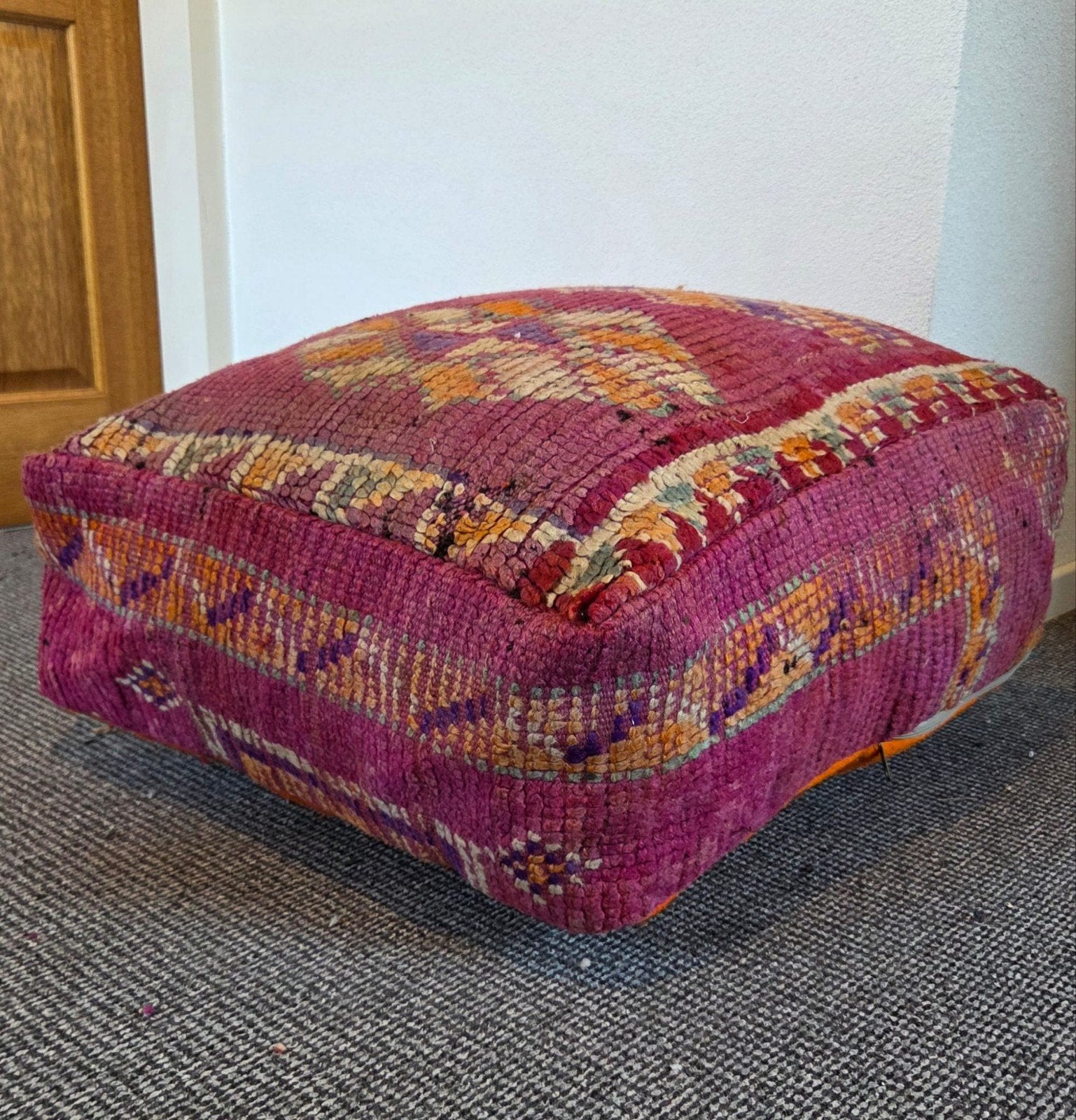 Marokkaanse berber Poef - Handgemaakt, Verzenden, Bohemien, Marokkaans, Nieuw, Stof