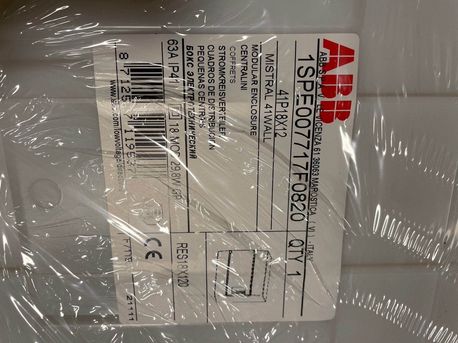 ABB Mistral 41P18X12 Modulaire Behuizing - Nieuw in Verpakki, Ophalen of Verzenden, Nieuw, ABB, Groepenkast