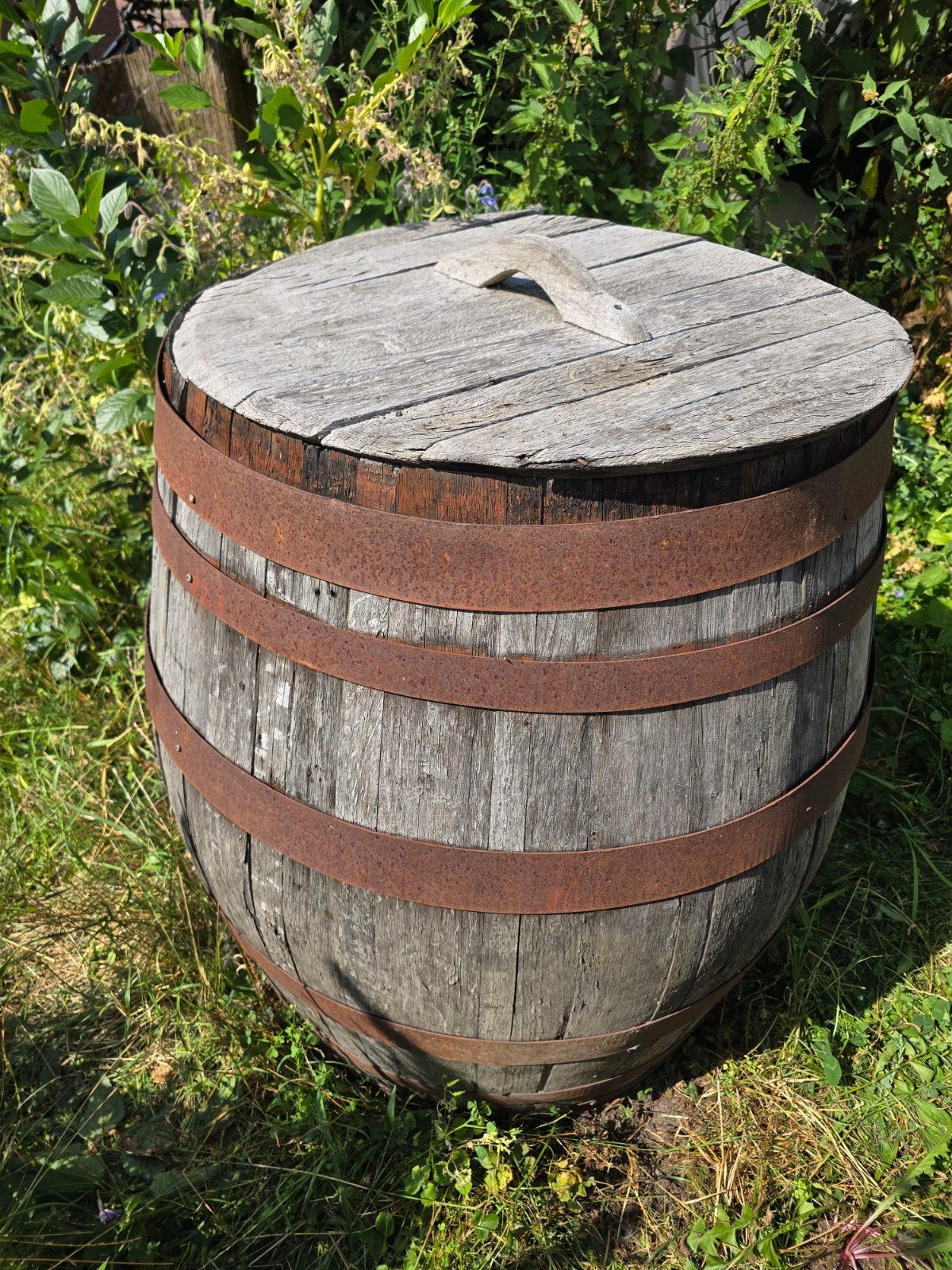 Grote houten regenton - voor wateropslag of als hottub, Tuin en Terras, Regentonnen, 150 liter of meer, Ophalen, Gebruikt, Hout