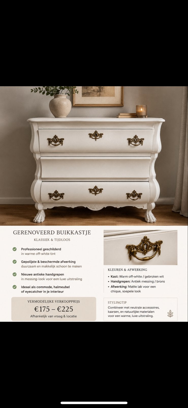 Gerenoveerd Antiek Buikkastje - Klassiek & Tijdloos, Ophalen of Verzenden