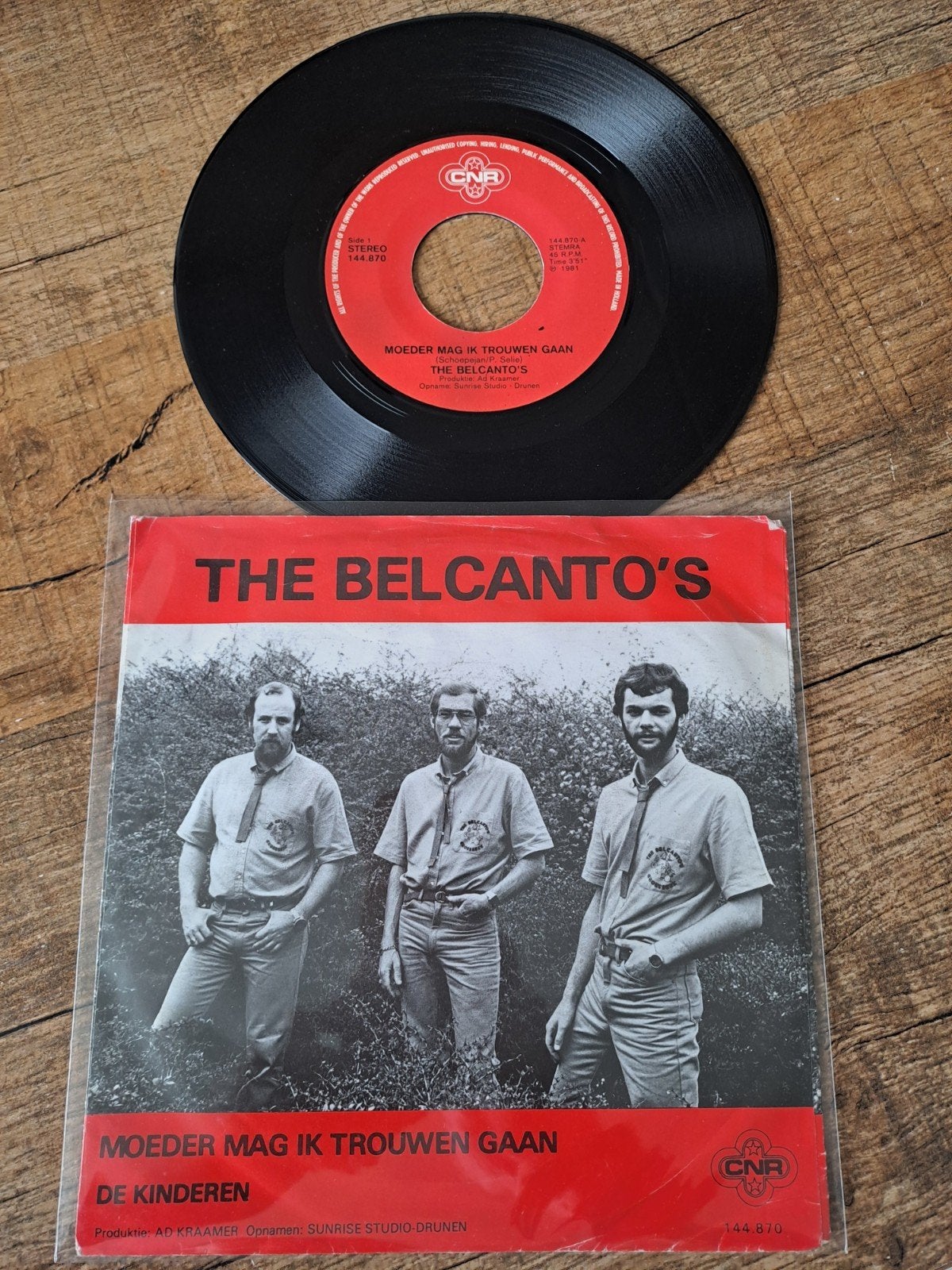 The Belcanto's - Moeder Mag Ik Trouwen Gaan (Single), Cd's en Dvd's, Vinyl Singles, Fotohoes, Ophalen of Verzenden, Gebruikt, Nederlandstalig