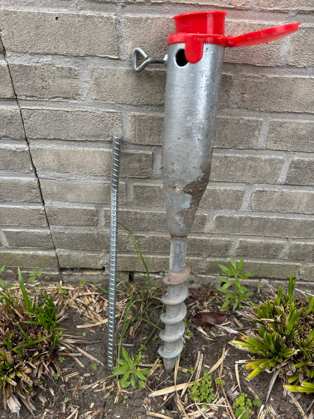 Grondboor voor droogmolen of parasol, Ophalen, Gebruikt
