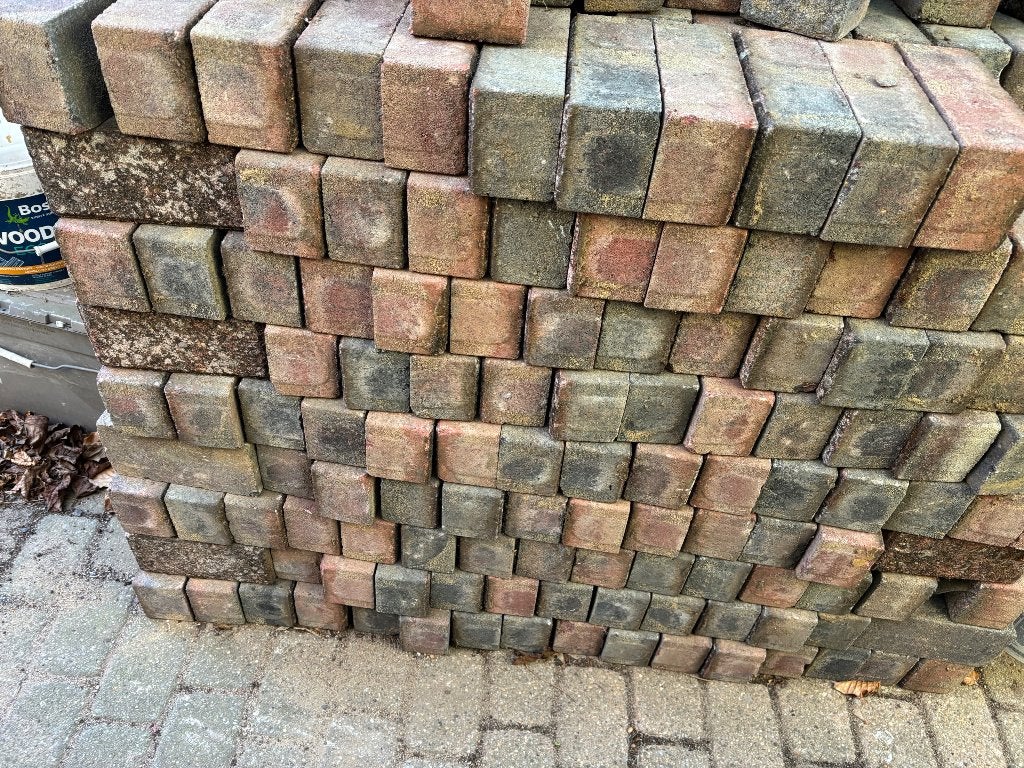 Beton klinkers, Tuin en Terras, Ophalen, Gebruikt, Klinkers, 5 tot 10 m²