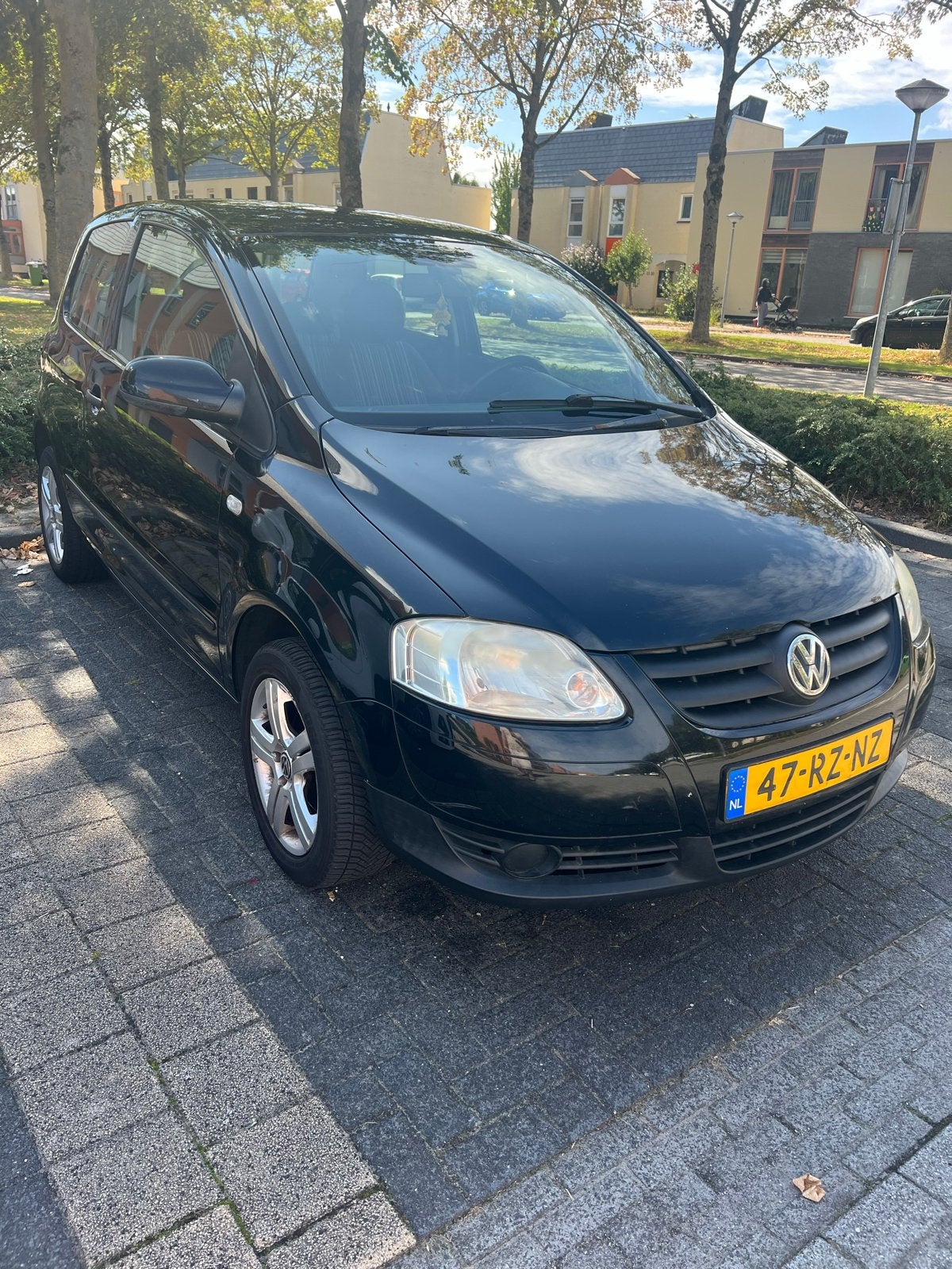 Volkswagen Fox 1.4 55KW 2005 Zwart, Auto's, Volkswagen, Voorwielaandrijving, 15 km/l, 4 cilinders, 4 stoelen