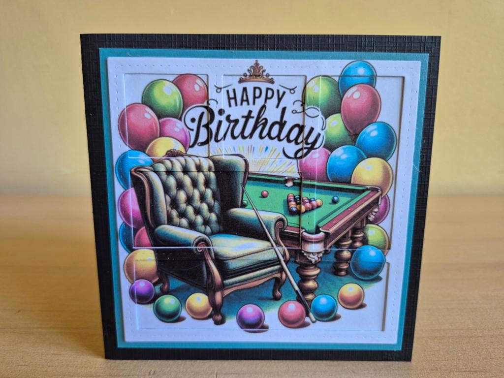 183a) diepte kaart- mannen- happy birthday, Hobby en Vrije tijd, Kaarten | Zelfgemaakt, Ophalen of Verzenden, Nieuw, Overige thema's