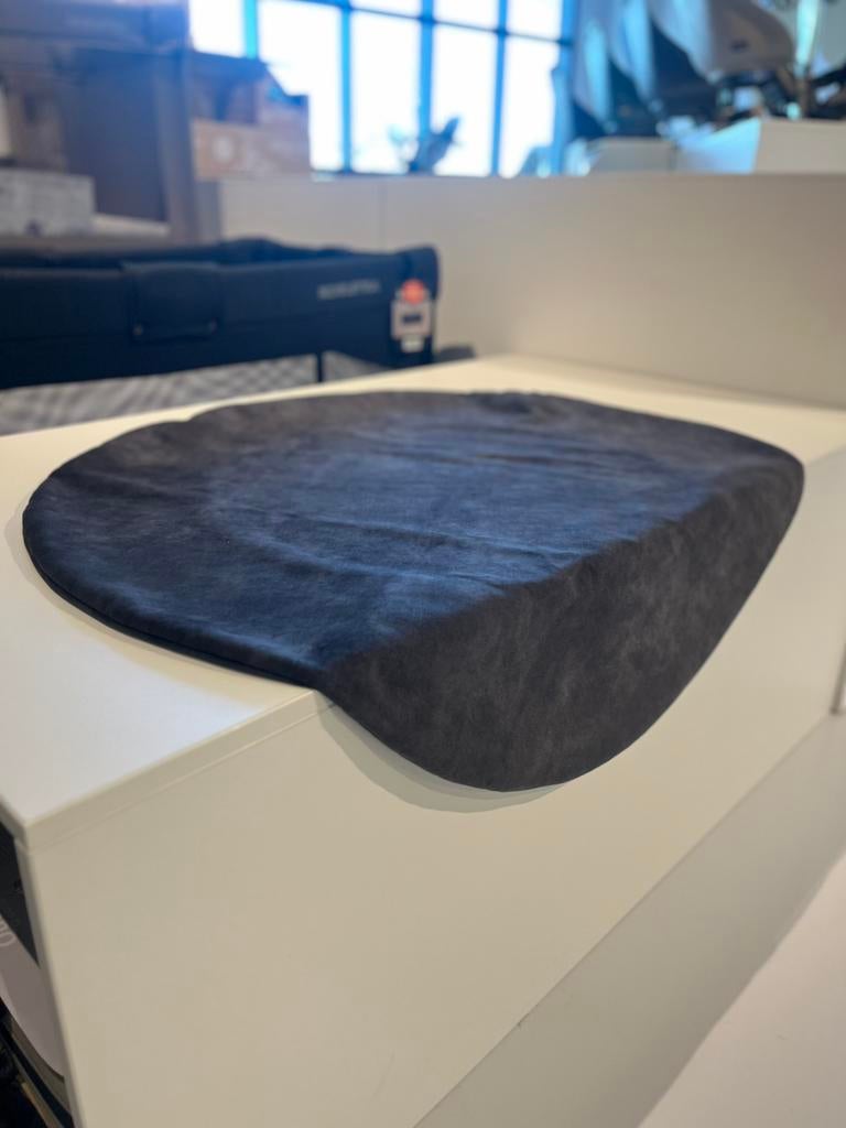 Kidsmill Velours Boxmatras Hoes Rond Graphite 90 cm, Kinderen en Baby's, Boxen, Zo goed als nieuw, Rond, Ophalen of Verzenden