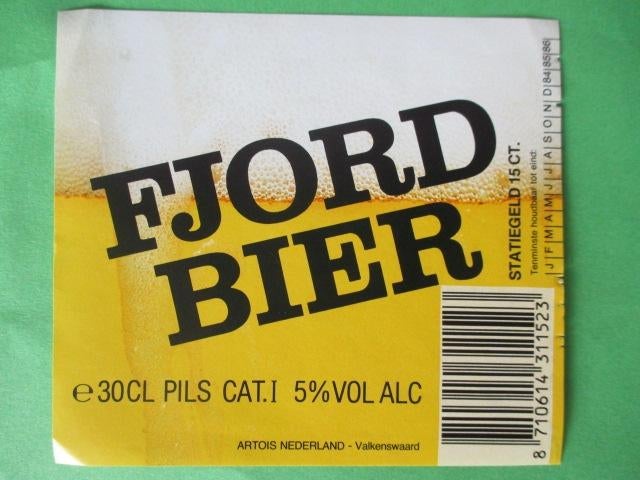 bieretiket Nederland 8-4 (D15)artois, Ophalen of Verzenden, Nieuw, Overige typen, Overige merken