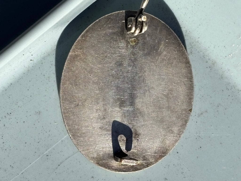 Zeldzaam Duits Verwondingsinsigne Zilver WO2 – Vroege Tombak, Verzenden, Landmacht, Duitsland, Embleem of Badge