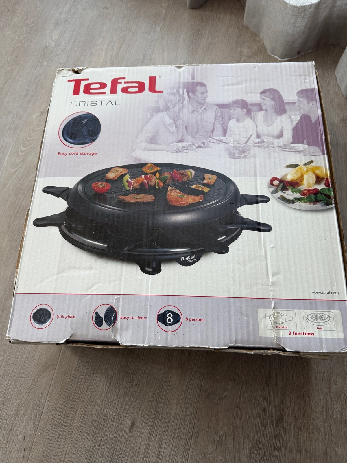 Tefal Cristal Raclette Grill - 8 personen, 2 functies, Ophalen, Zo goed als nieuw