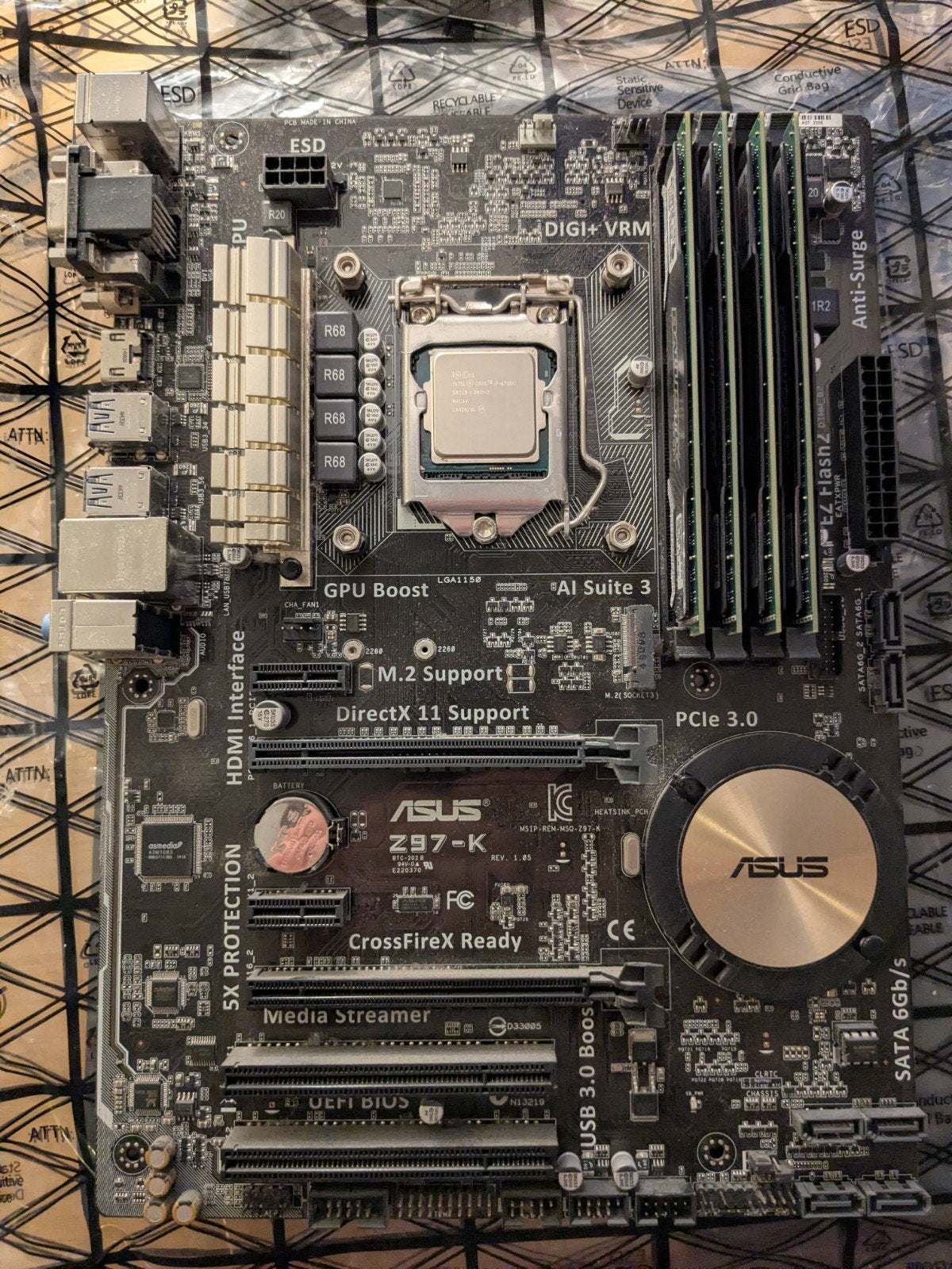 Intel i7-4790K, Asus Z97-K, 16GB RAM, Be Quiet koeler, Computers en Software, Processors, Gebruikt, 4-core, Ophalen of Verzenden