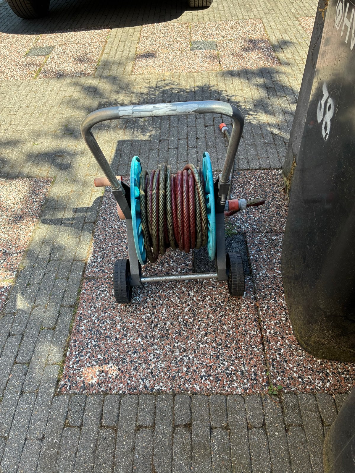 Gardena slangenkar met tuinslang, Ophalen, Gebruikt, Tuinslanghaspel