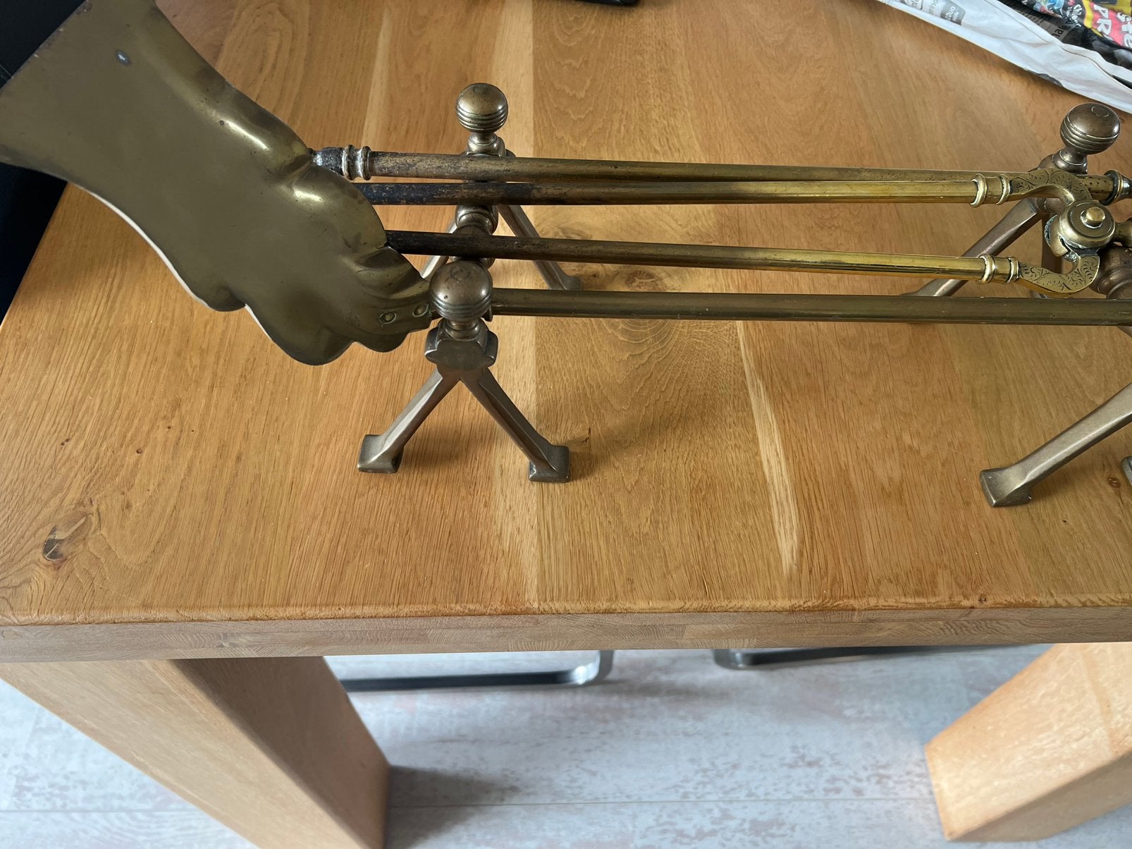Antieke openhaard set, Huis en Inrichting, Haarden, Ophalen of Verzenden, Zo goed als nieuw, Vrijstaande haard, Houthaard
