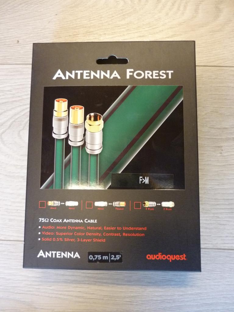 antenne kabel coaxkabel forest audioquest 0,75m NIEUW, Audio, Tv en Foto, Audiokabels en Televisiekabels, Ophalen of Verzenden