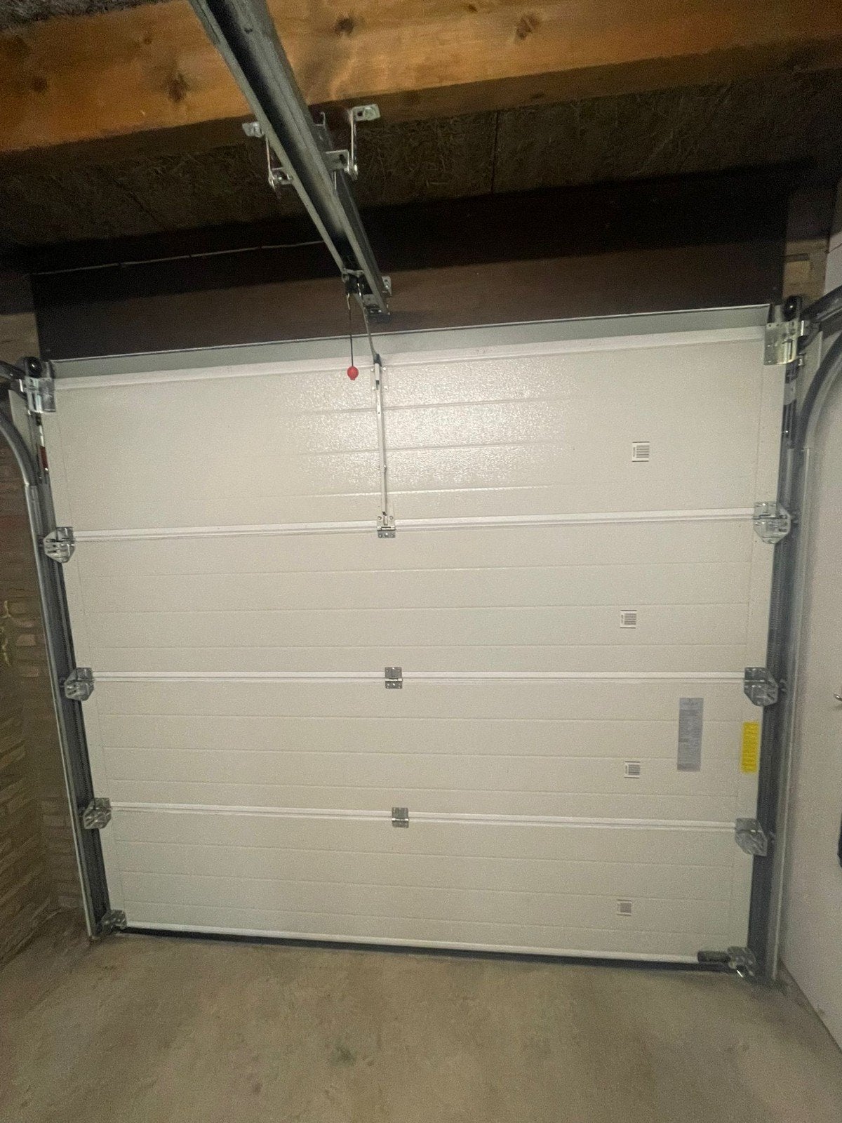 Garagedeur Novoferm met elektrische opener, Ophalen, Gebruikt, Garagedeur, 120 cm of meer