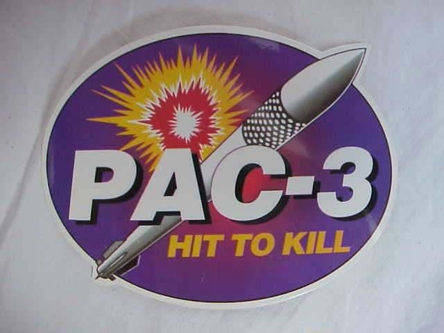 Sticker PAC-3 Patriot raket, Hit to Kill, Ophalen of Verzenden, Landmacht, Nederland