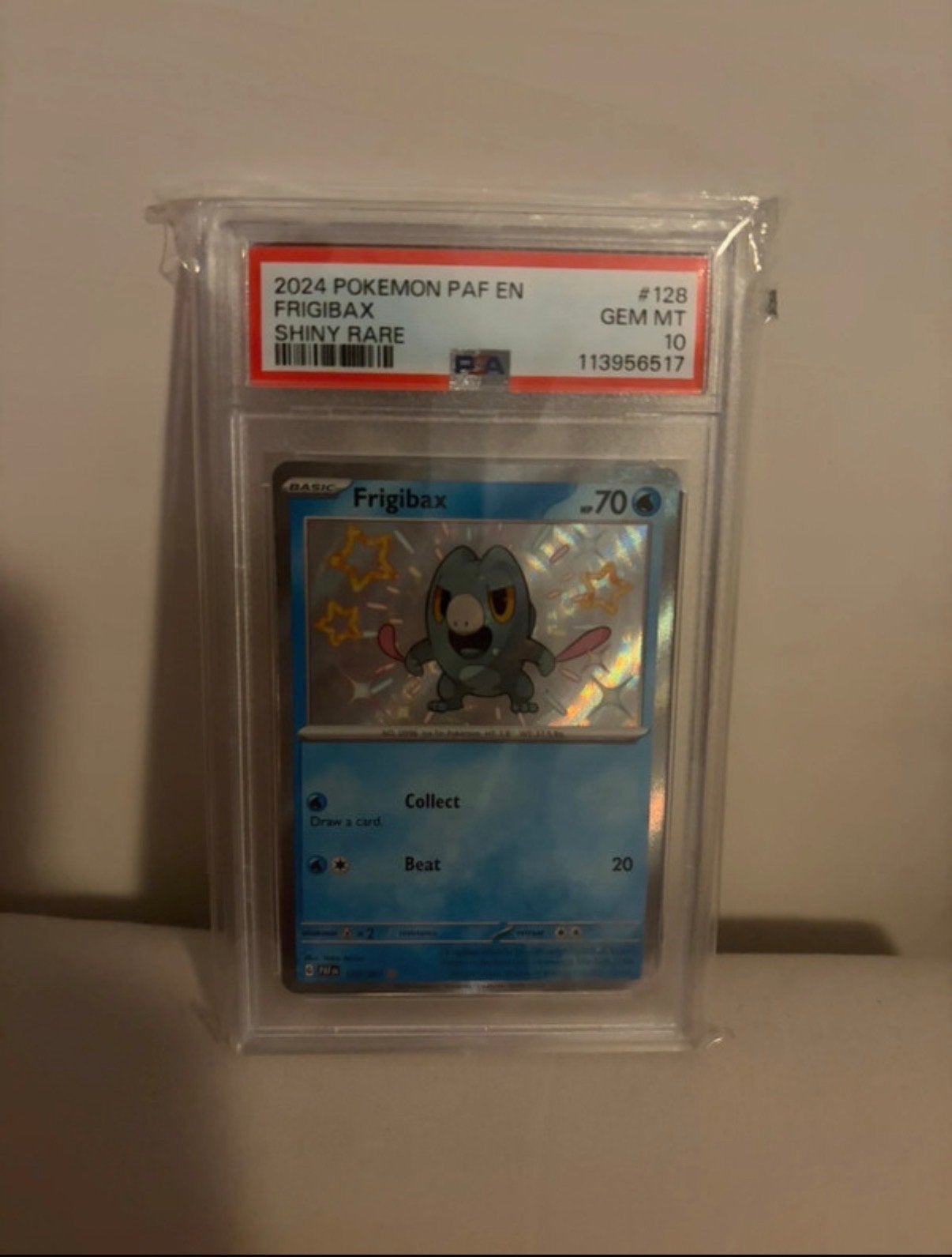 Frigibax Shiny Rare PSA 10 Pokémon kaart, Ophalen of Verzenden, Nieuw, Losse kaart, Foil