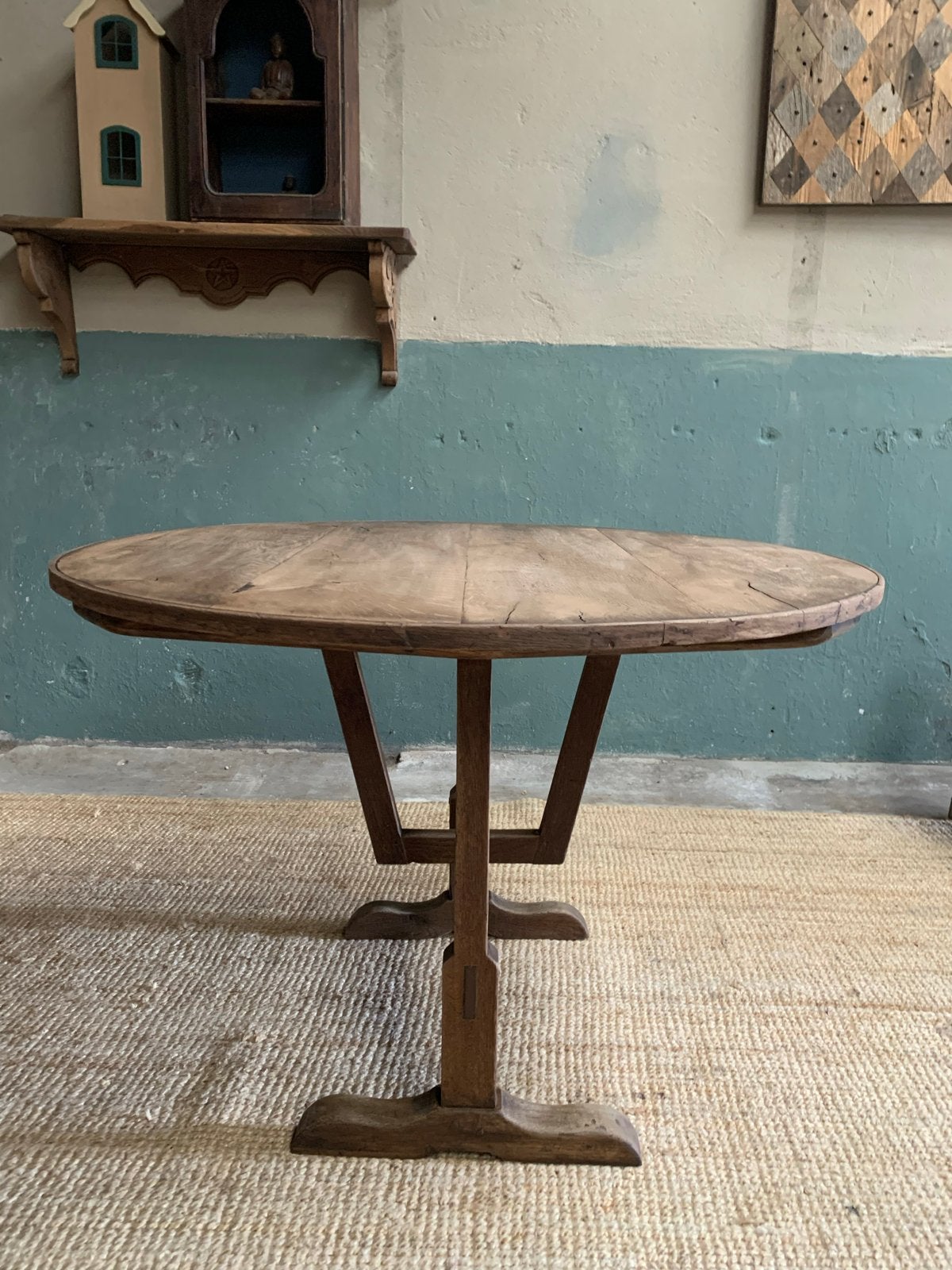 Antieke Franse wijntafel, table vigneron., Ophalen of Verzenden
