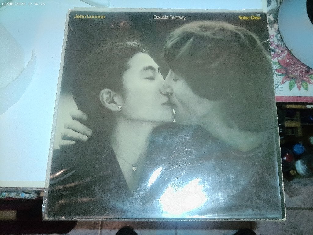LP John Lennon - Double Fantasy, Gebruikt, 1980 - 1989, Ophalen of Verzenden, Inclusief binnenhoes