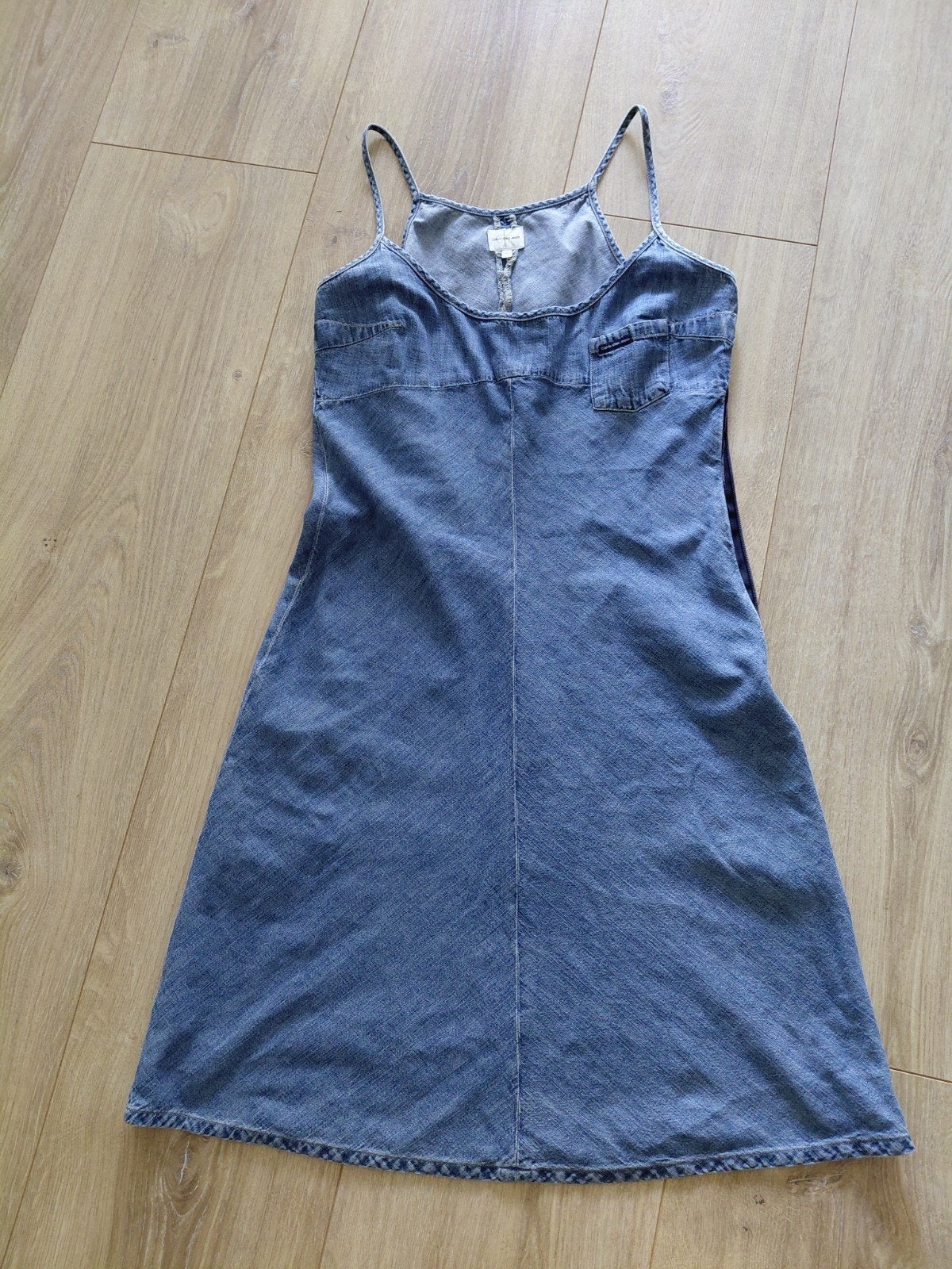 Calvin Klein spijkerjurkje maat S/M zgan., Kleding | Dames, Jurken, Maat 38/40 (M), Blauw, Ophalen of Verzenden, Zo goed als nieuw