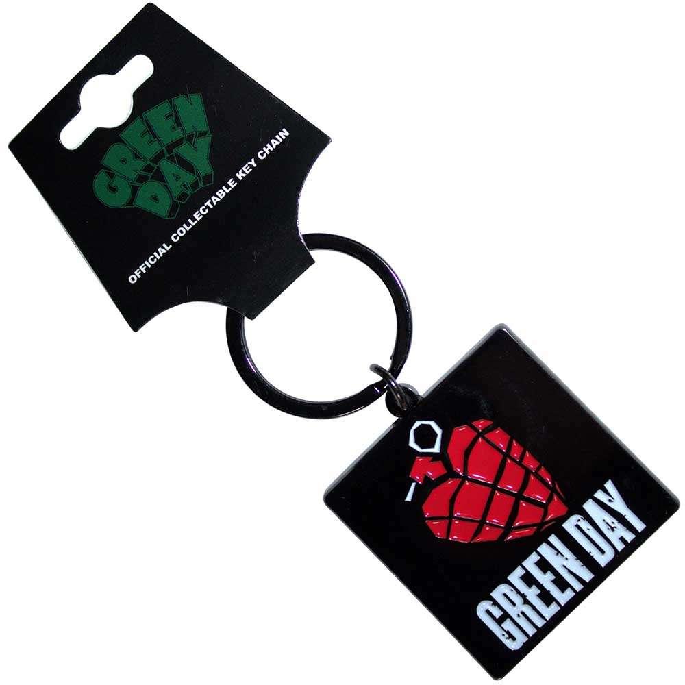 Green Day Grenade logo sleutelhanger van metaal keychain, Info@deconoord.nl, Deco Noord, Nieuw, Ophalen of Verzenden