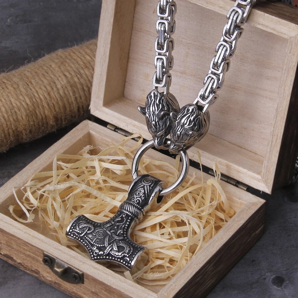 Thor Hamer Heren Ketting / Viking Noorse, Verzenden, Nieuw, Zilver, Overige materialen