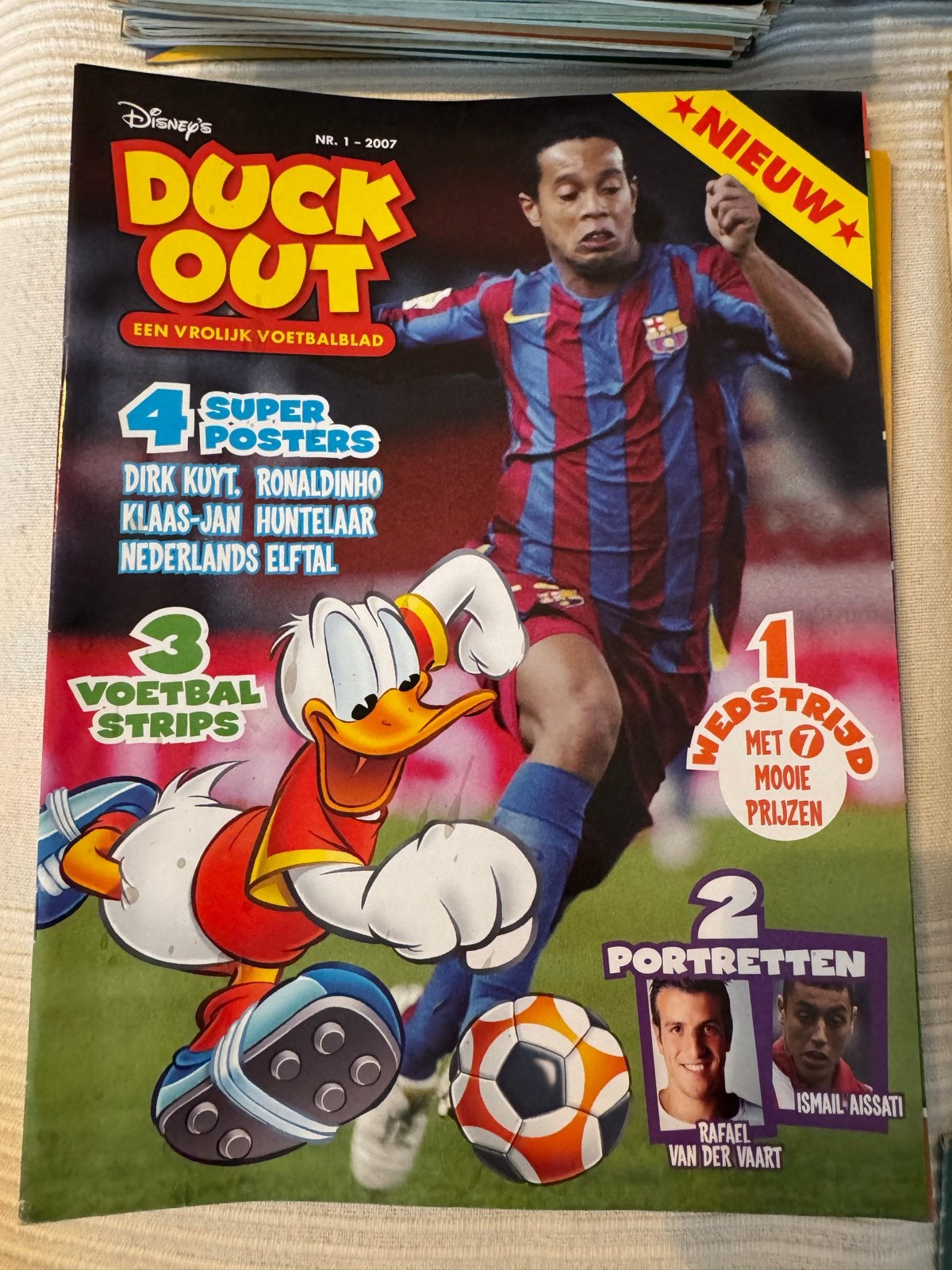 Disney's Duck Out Voetbalblad Nr. 1 - 2007 Ronaldinho, Boeken, Ophalen of Verzenden, Zo goed als nieuw, Sport en Vrije tijd
