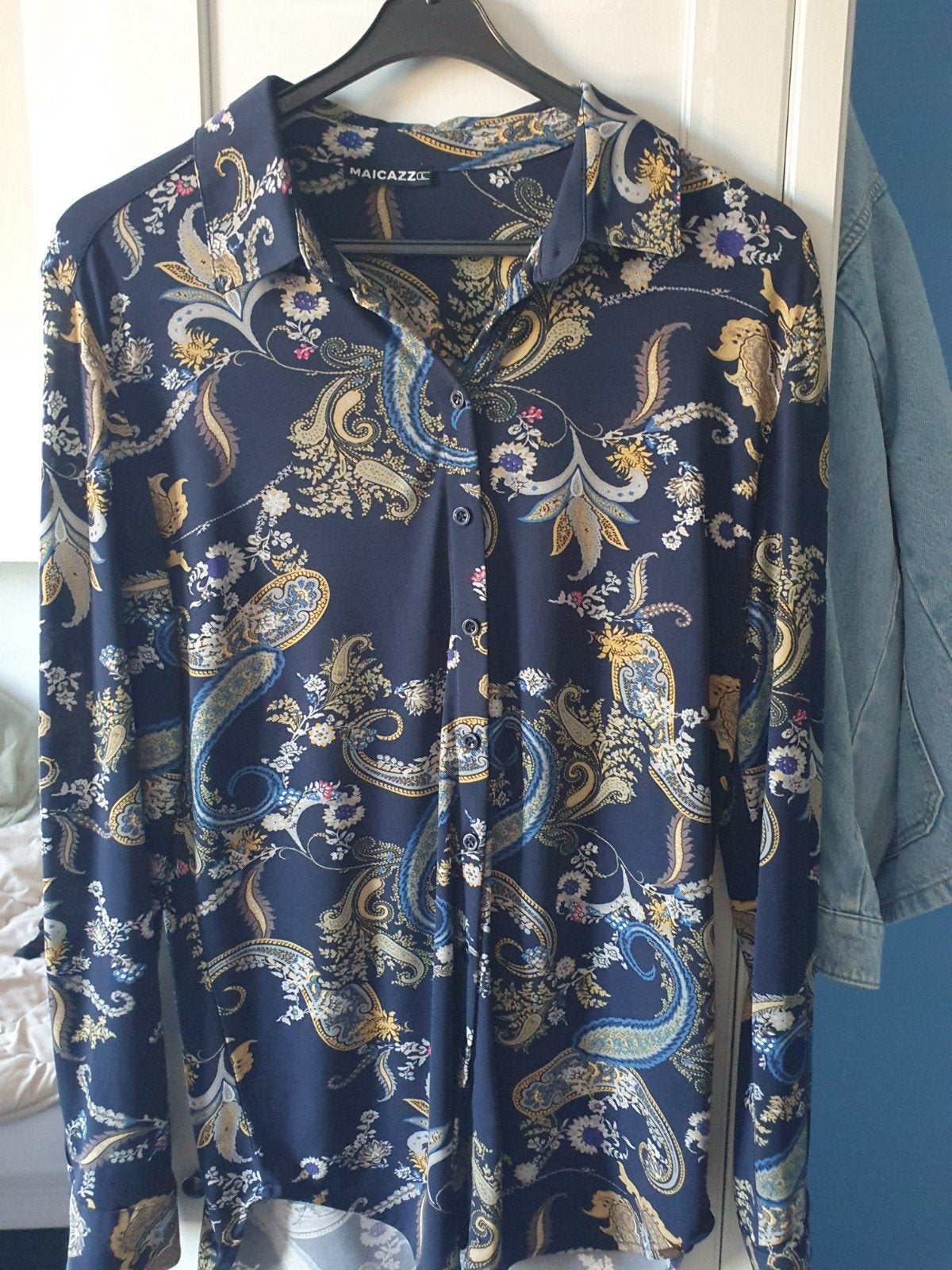 Maicazz blouse met paisley print - Maat L, Blauw, Maat 42/44 (L), Ophalen of Verzenden, Maicazz