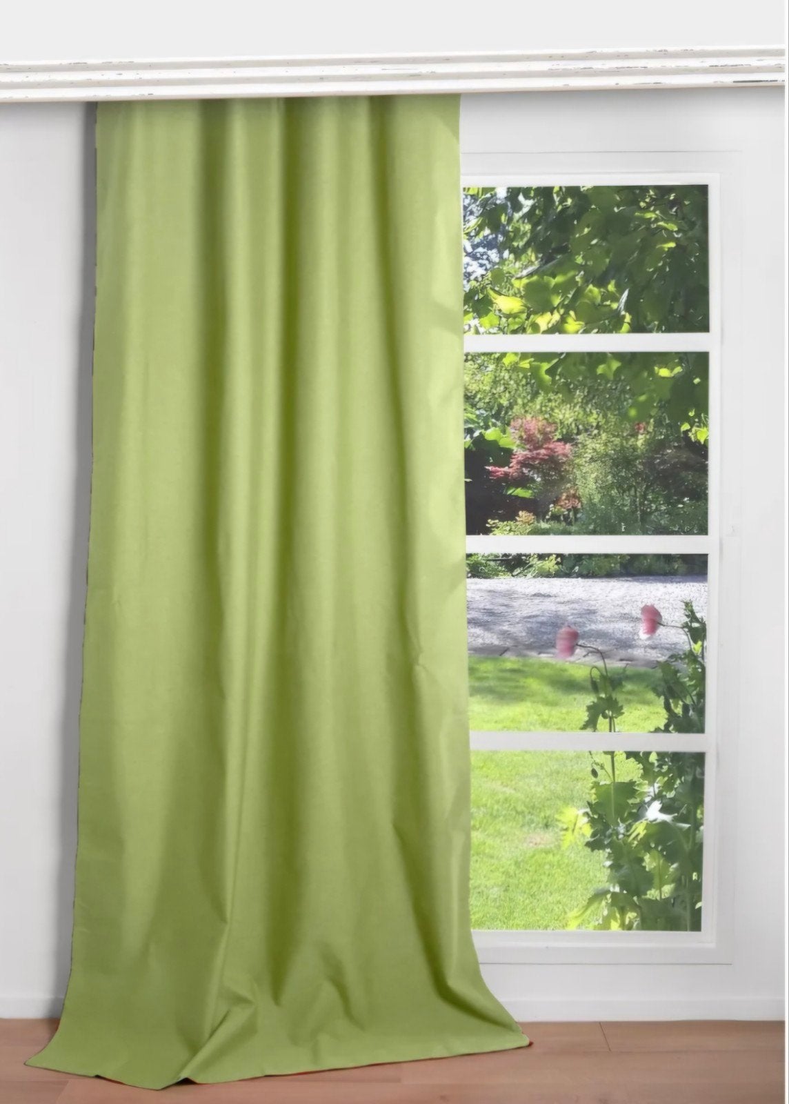 2x Helsinki verduisterend gordijn groen 140x260 cm, Verduisterend, Nieuw, Ophalen of Verzenden, Gordijn