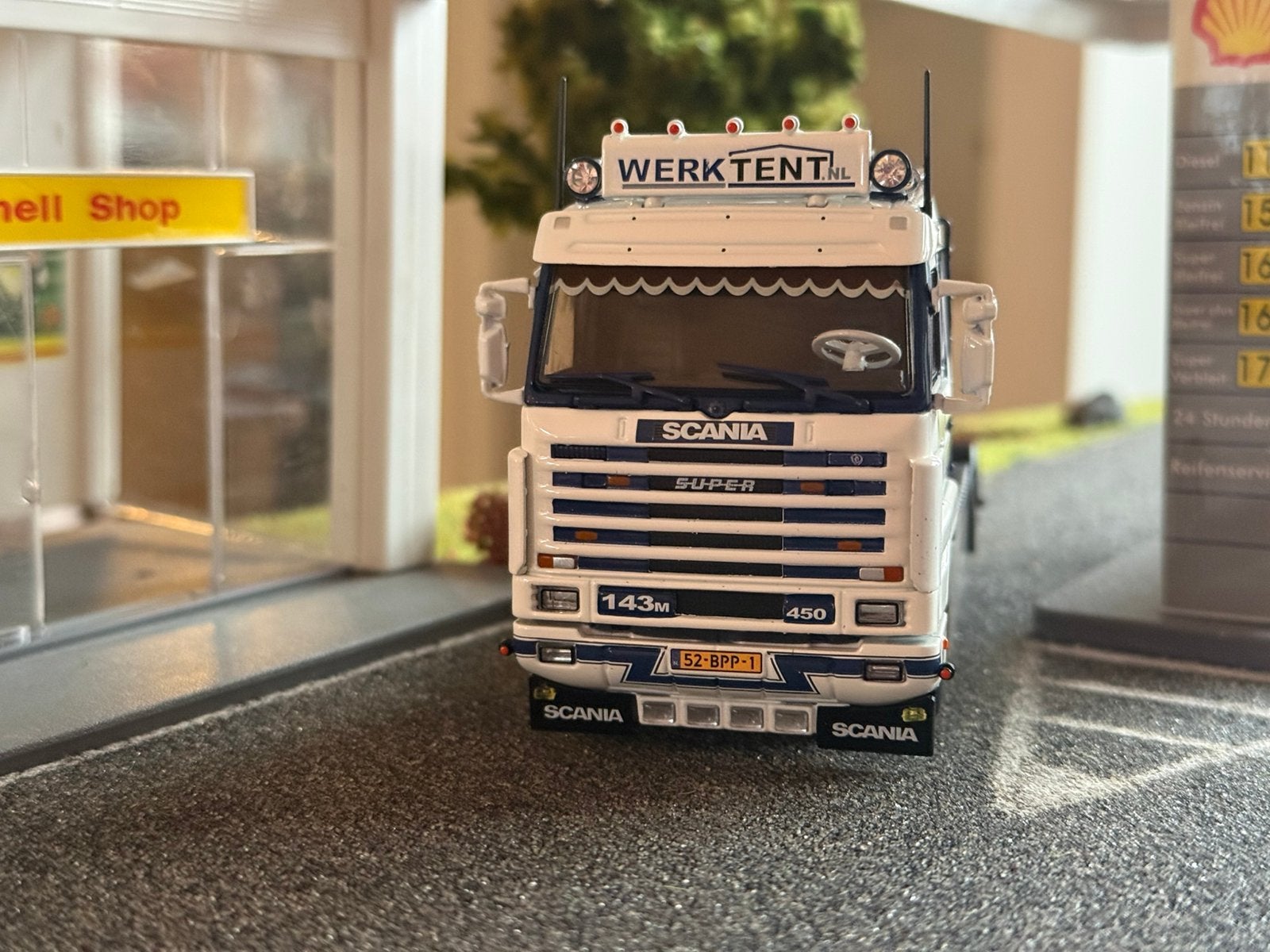 Tekno scania 143 werktent, Hobby en Vrije tijd, Modelauto's | 1:50, Ophalen of Verzenden, Nieuw, Bus of Vrachtwagen, Tekno