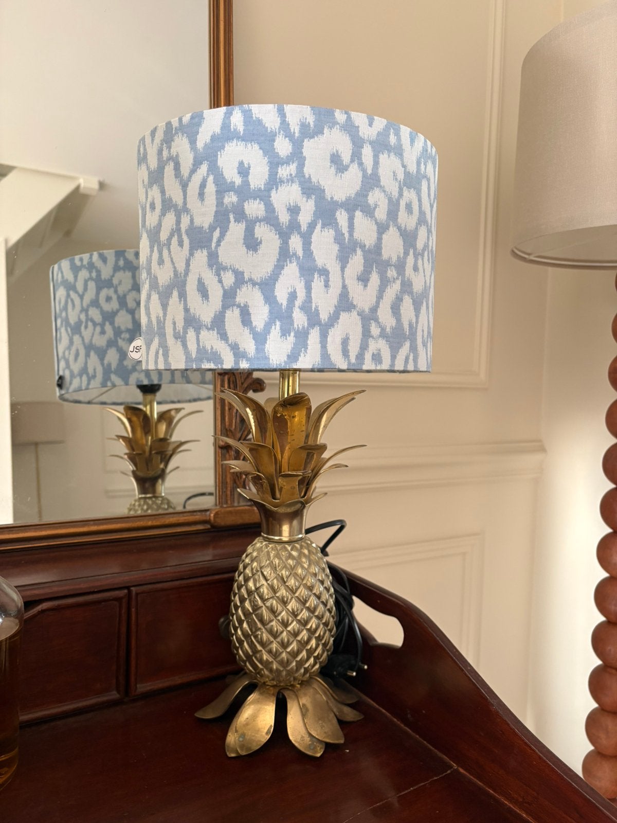 Zara home ananas lamp met panter lampenkamp, Goud, Ophalen of Verzenden, Zo goed als nieuw