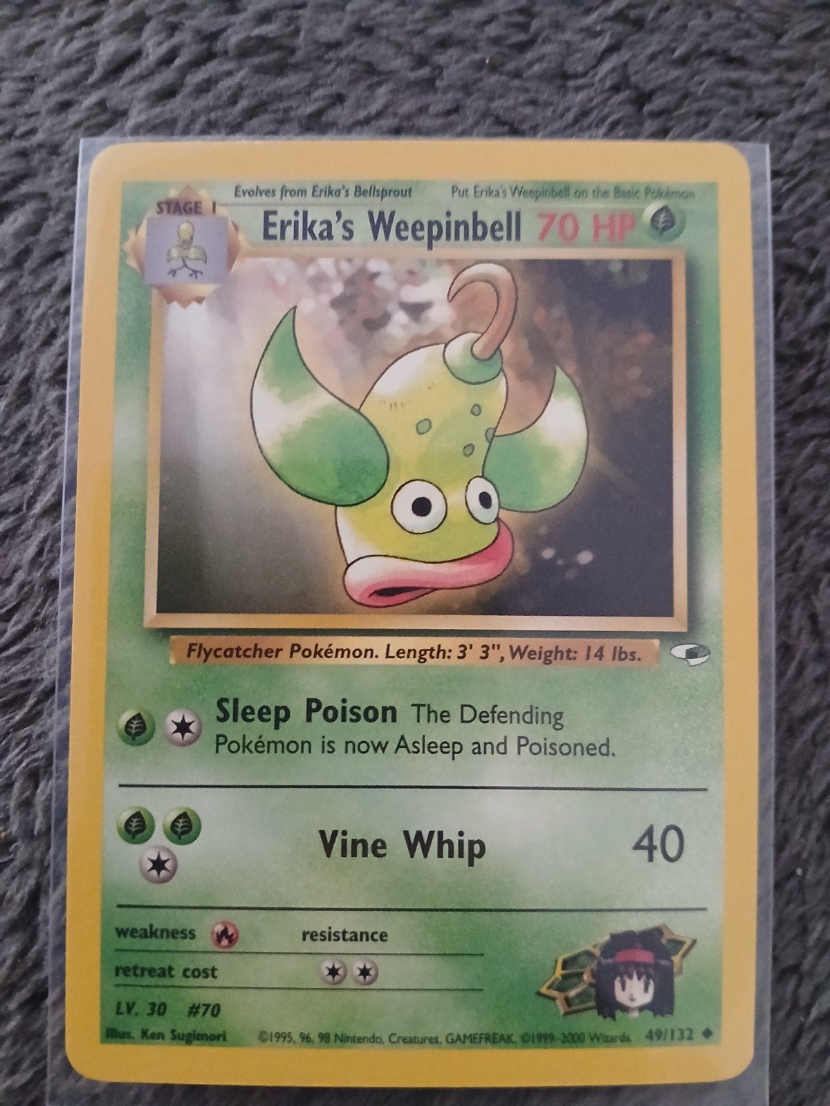 Erika's Weepinbell 49/132 Pokémon kaart, Ophalen of Verzenden