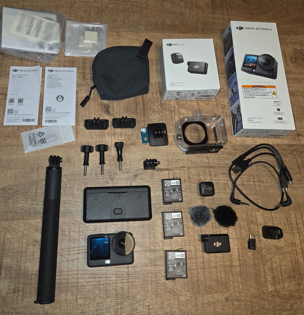DJI Osmo Action 6 Adventure Combo + DJI Mic Mini + Dive Case, Ophalen, Zo goed als nieuw, Overige merken