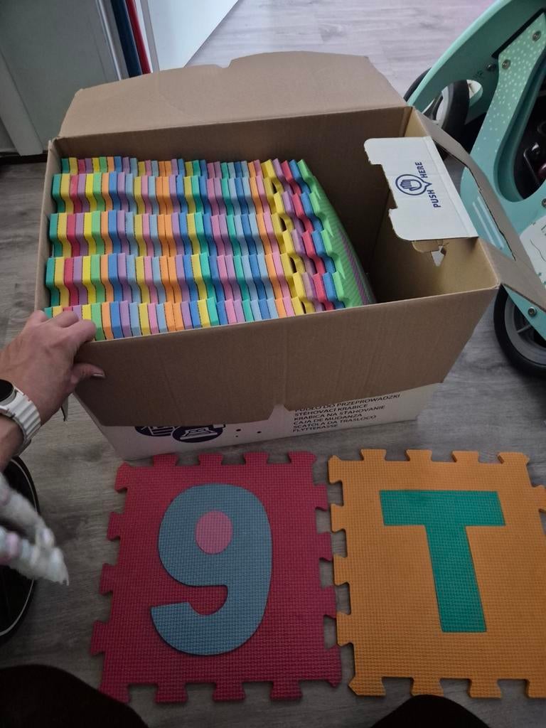 Rubberen Puzzelmat a tot z en 0 tm 9, Ophalen, Jongen of Meisje