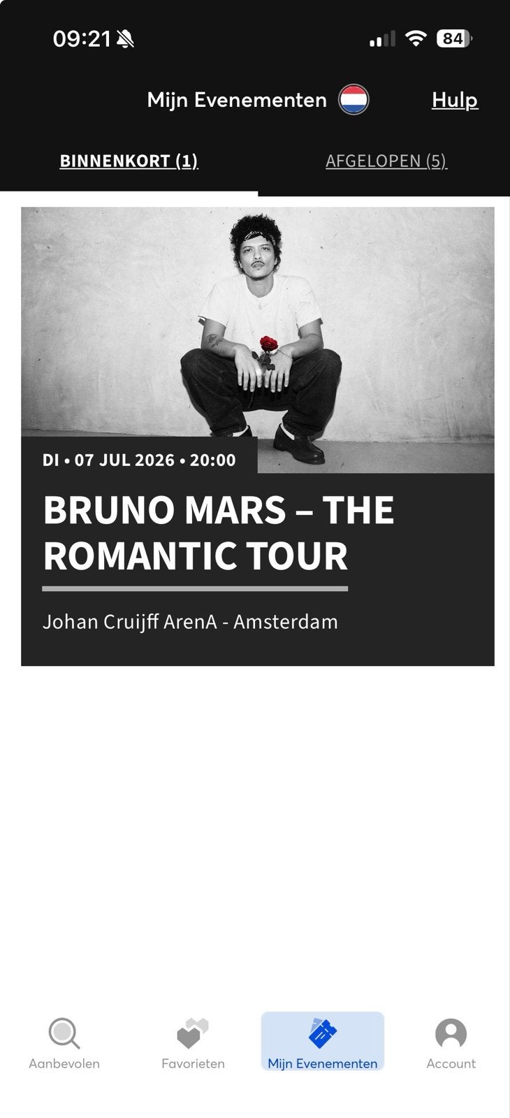 Bruno Mars 7 juli vak 122, Eén persoon, Juli