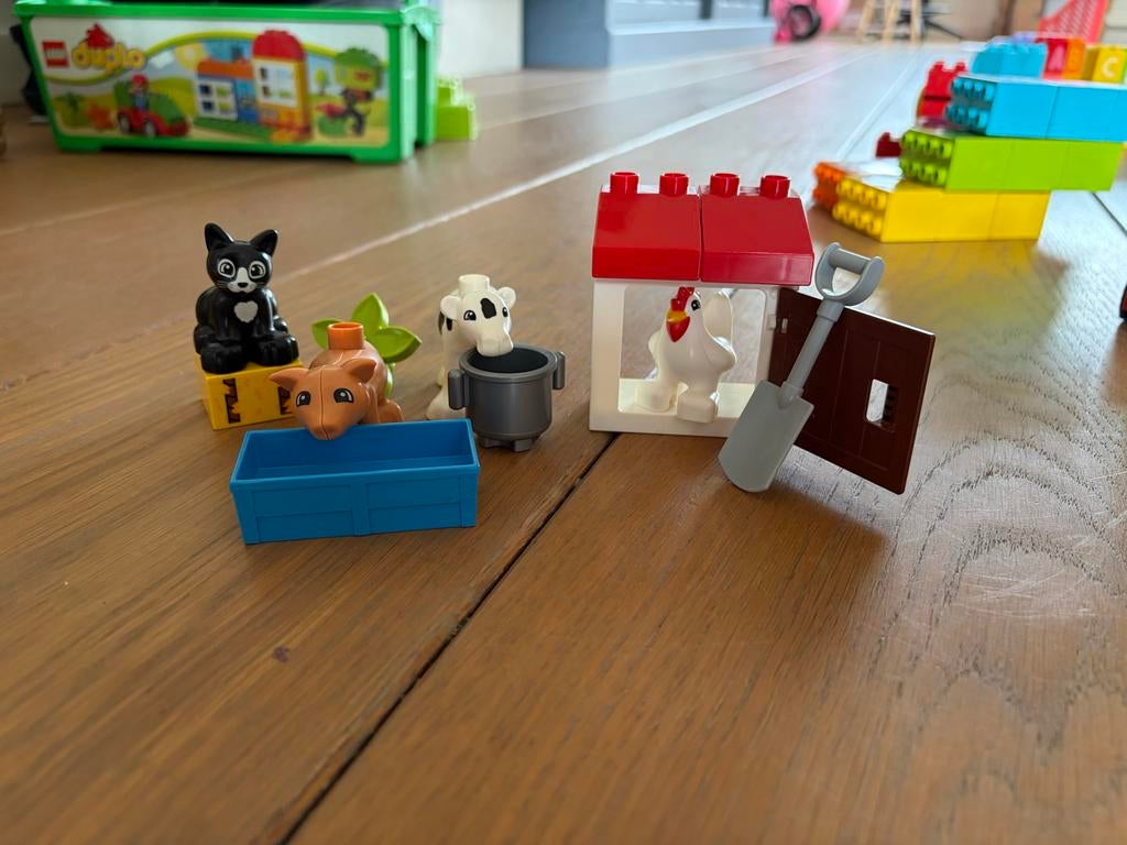 LEGO Duplo 10870 Boerderijdieren met huisje en accessoires, Gebruikt, Overige thema's, Ophalen of Verzenden, Compleet