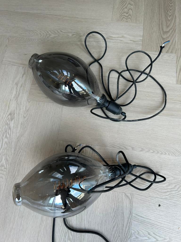 Lamp 2 stuks 30cm, Ophalen of Verzenden, Zo goed als nieuw, E27 (groot), Led-lamp