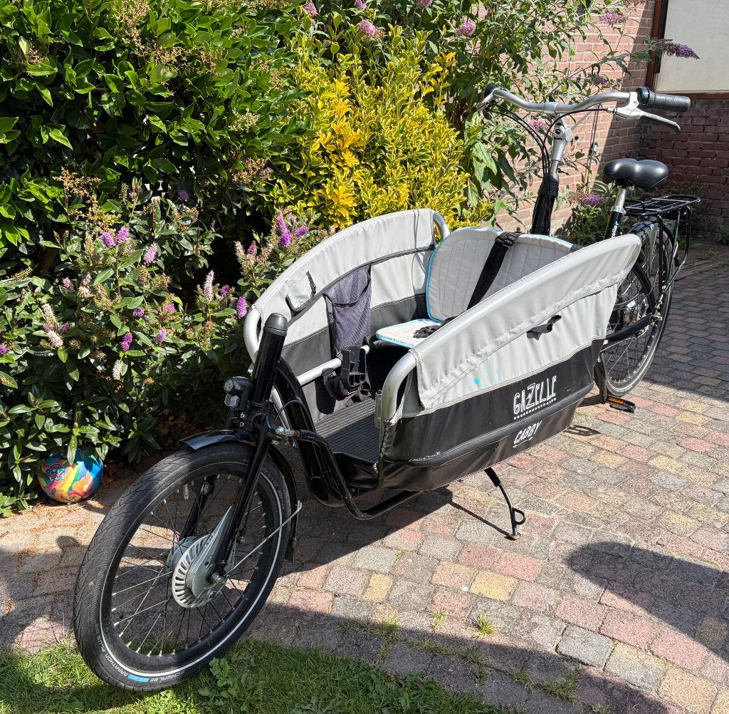Gazelle Cabby bakfiets, Ophalen, Gebruikt, 2 kinderen, Huif