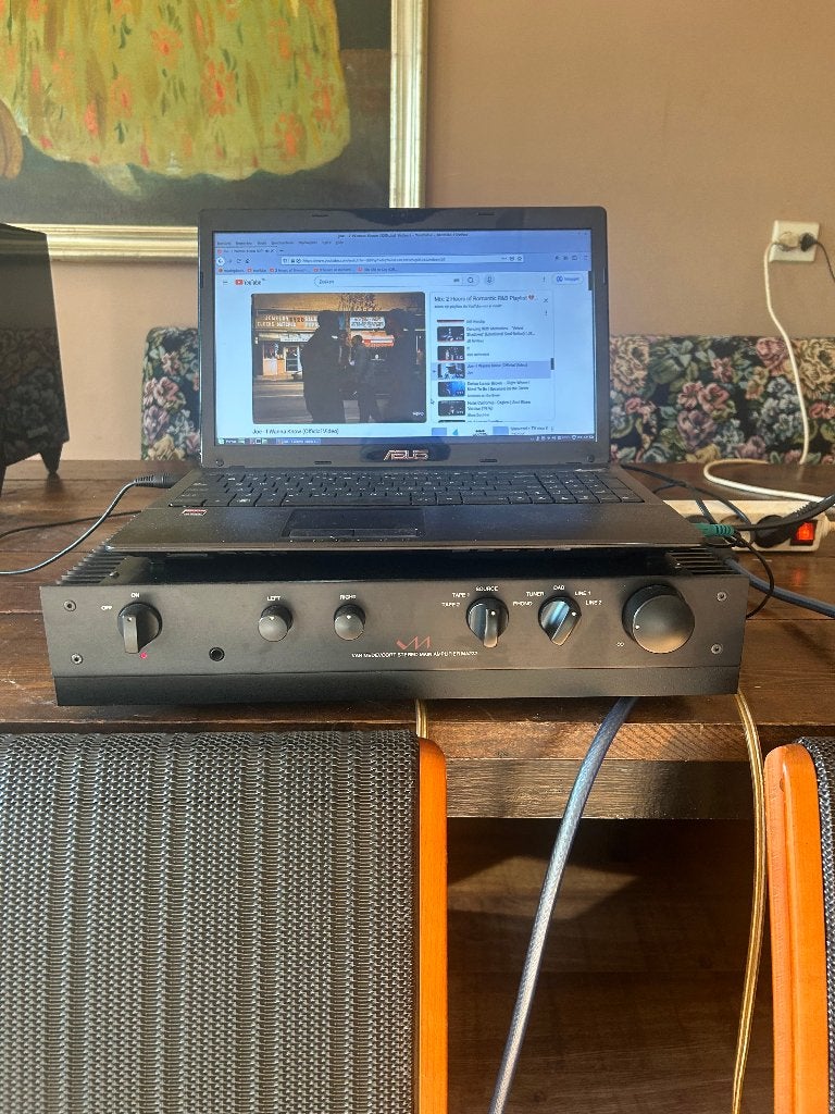 Quad ESL57 + Van Medevoort MA222 + Isotek kabels, Stereo speakers, Gebruikt, 60 tot 120 watt, Ophalen