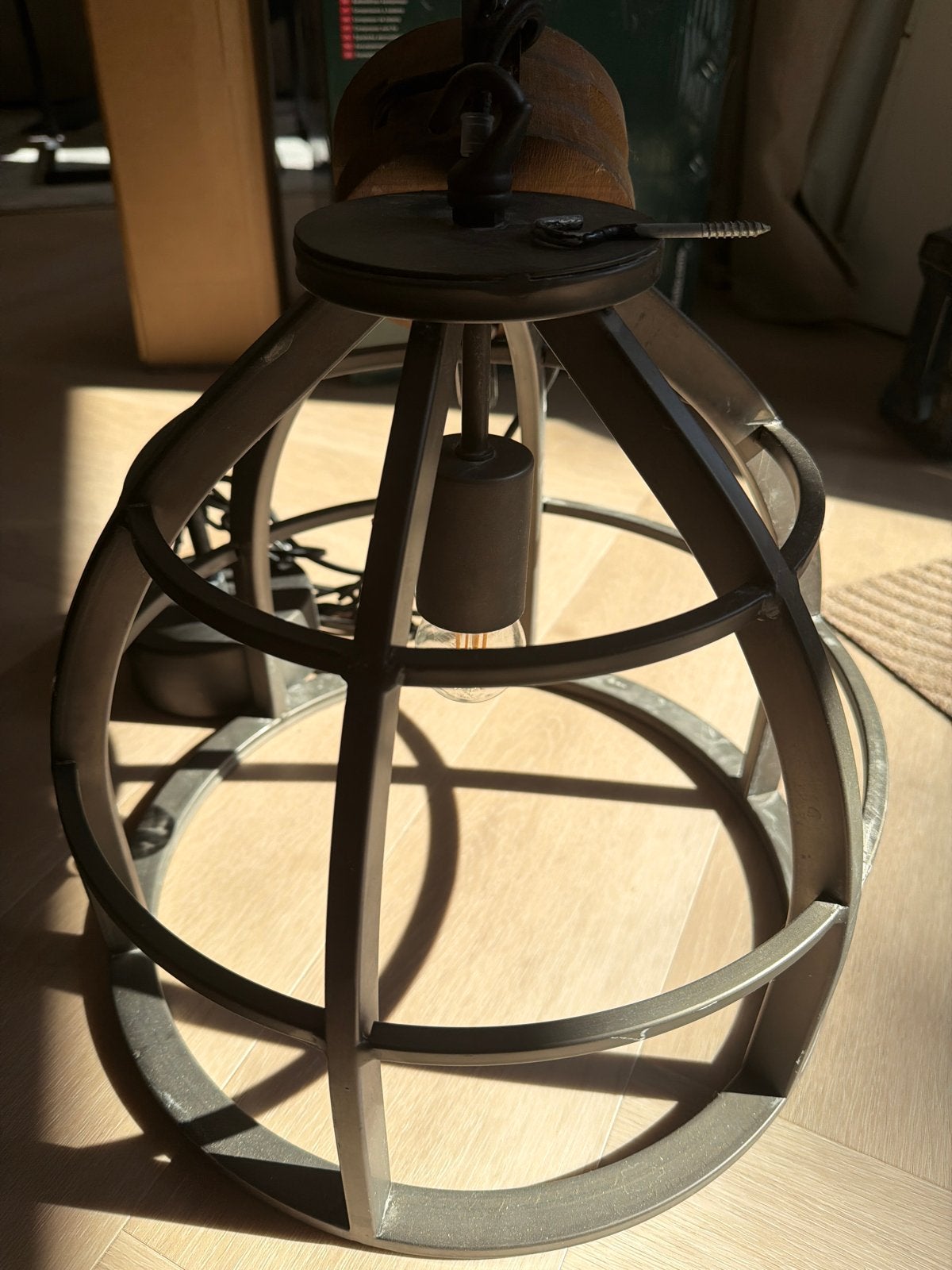 Industriële hanglamp - Metaal - Stoer design, Ophalen, Gebruikt, Metaal, E27 (groot)