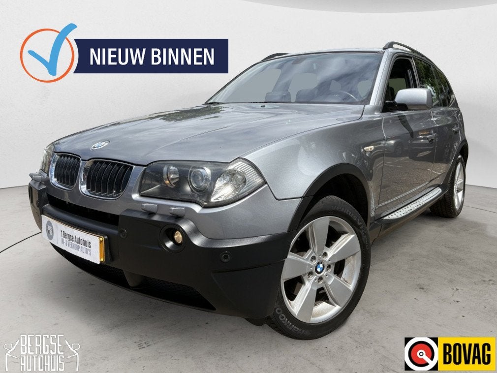 BMW X3 2.5i High Executive AUT. CRUISE ECC NAVI (bj 2005), Auto's, BMW, Automaat, Zwart, Leder, Bedrijf